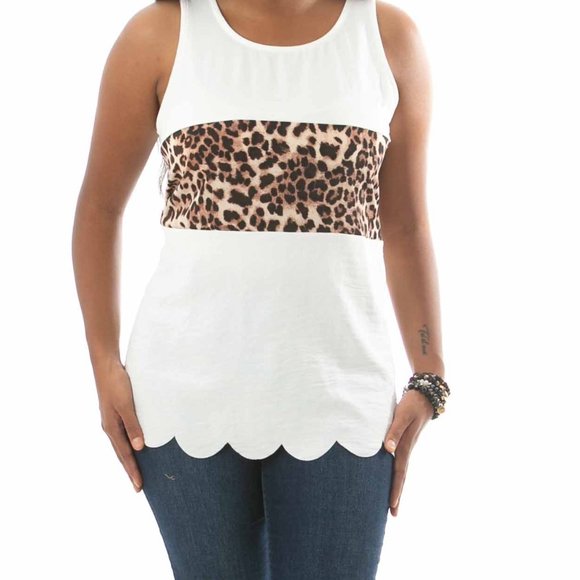 White Leopard Top - Picture 2 of 2